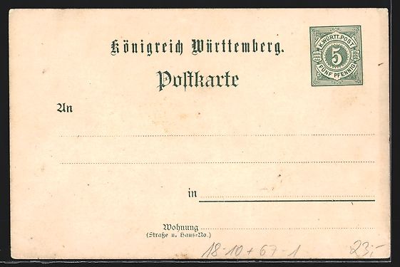 Cancelleria postale: Litho Stuttgart, Ausstellung 1896, Messe – Usato da Berlin venduto da bartko-reher 1