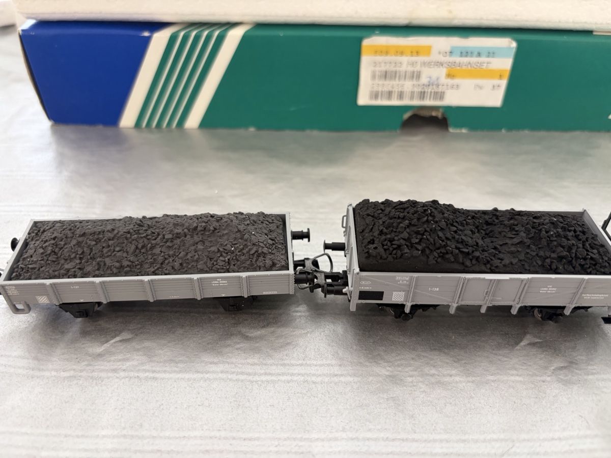 Modellini di ferrovie: Coffret de 3 wagons de transport de charbon – Usato da Echallens venduto da JAR69 2