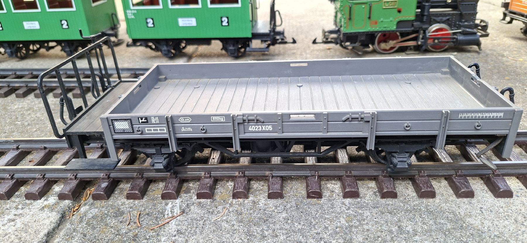 LGB Modellini di ferrovie: LGB Flachwagen 4023 X05 – Usato da Münsingen venduto da wd65