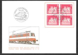 Eisenbahn Sonderbrief S. 858 Eröffnung Lenzburg 27.5.1975