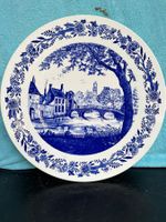 Assiette murale décorative Boch Freres Keramis bleu Delft...
