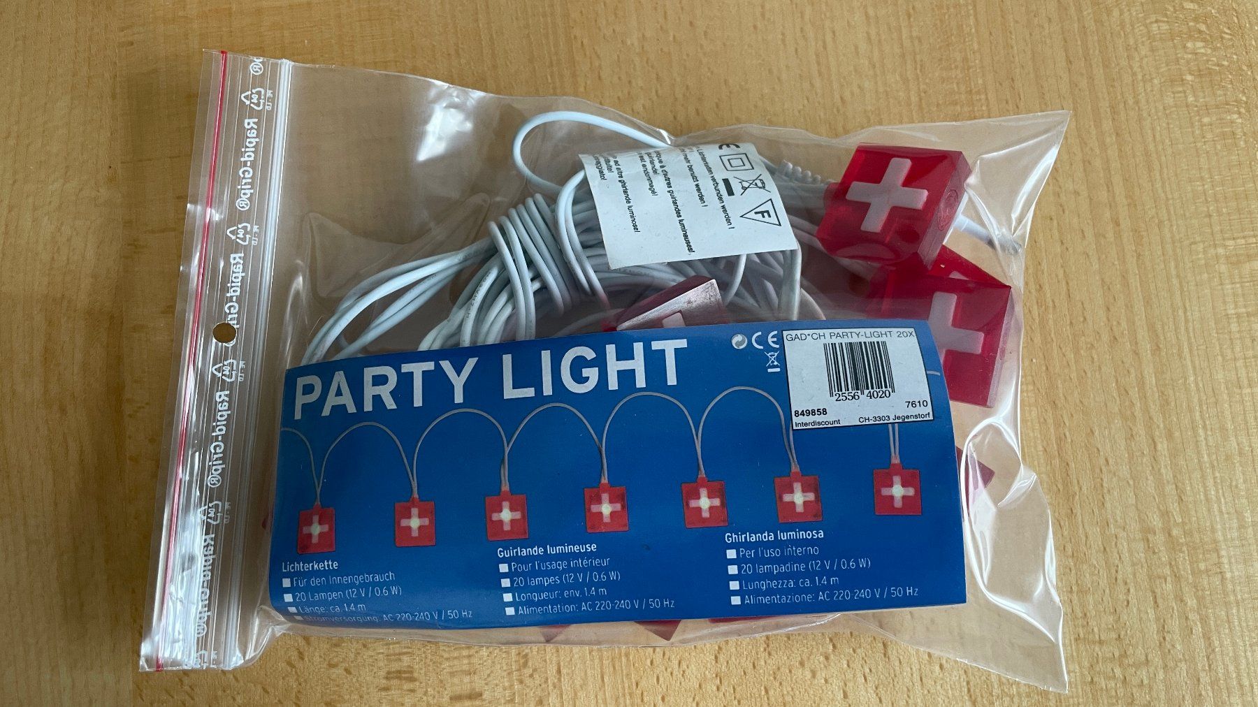 Ghirlande e barre luminose: Schweizerkreuz Lichterkette Party Light 1,4m – Nuovo (secondo la descrizione) da Glattfelden venduto da cybermaxx 4