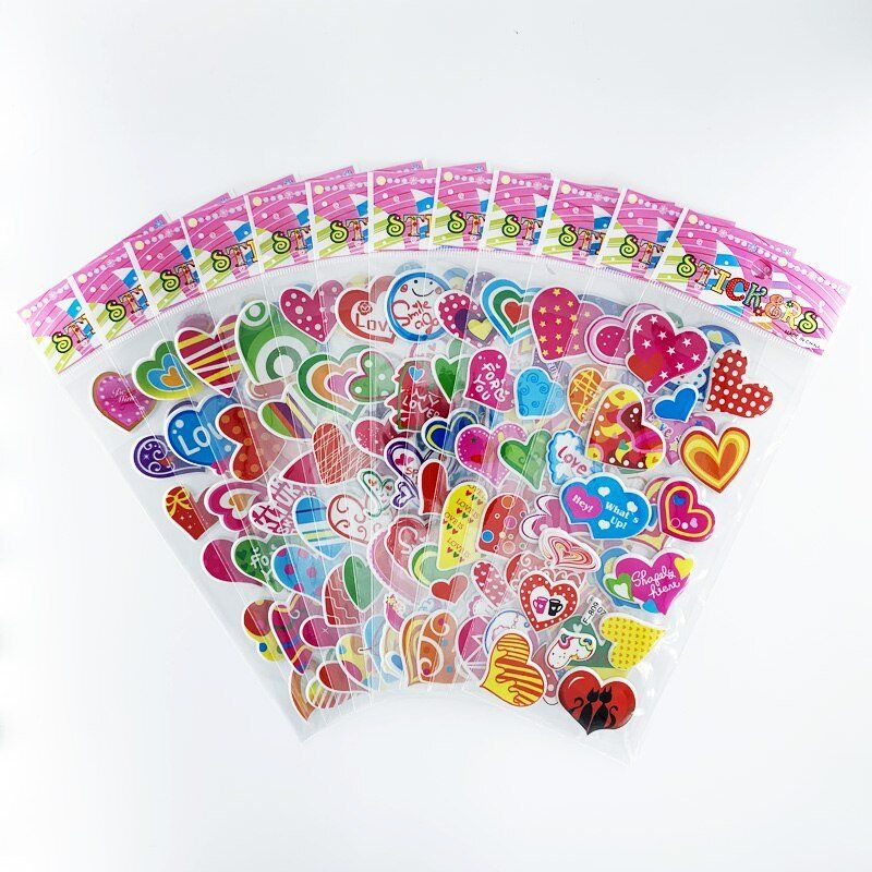 Aufkleber: 5 blätter 3D Puffy Aufkleber Herz – Neu und originalverpackt aus Uerkheim von Kaufoption