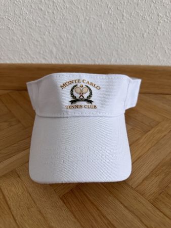 🎾Visor Monte Carlo Tennis Club weiss Grösse One Size NEU!!