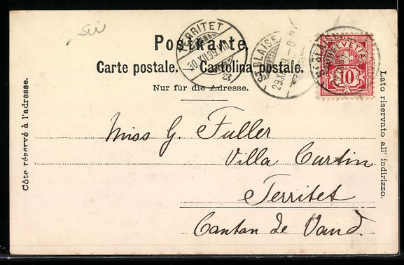 Cartoline postali: AK Saint-Blaise, Ortsansicht mit Kirche – Usato da Berlin venduto da bartko-reher 1