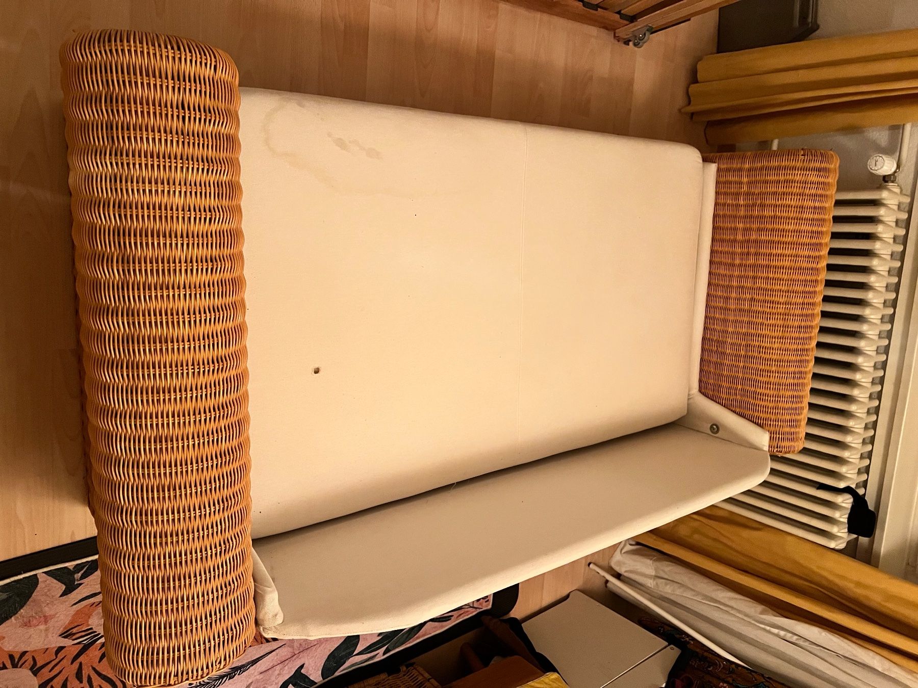 Divani: Rattan Schlaf-Sofa, echt Holz, – Usato da Zürich venduto da anna-anna123 5