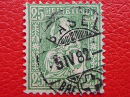 1882, Nr.49 (Faserpapier) mit Voll-Stempel: BASEL, Kat 150.-