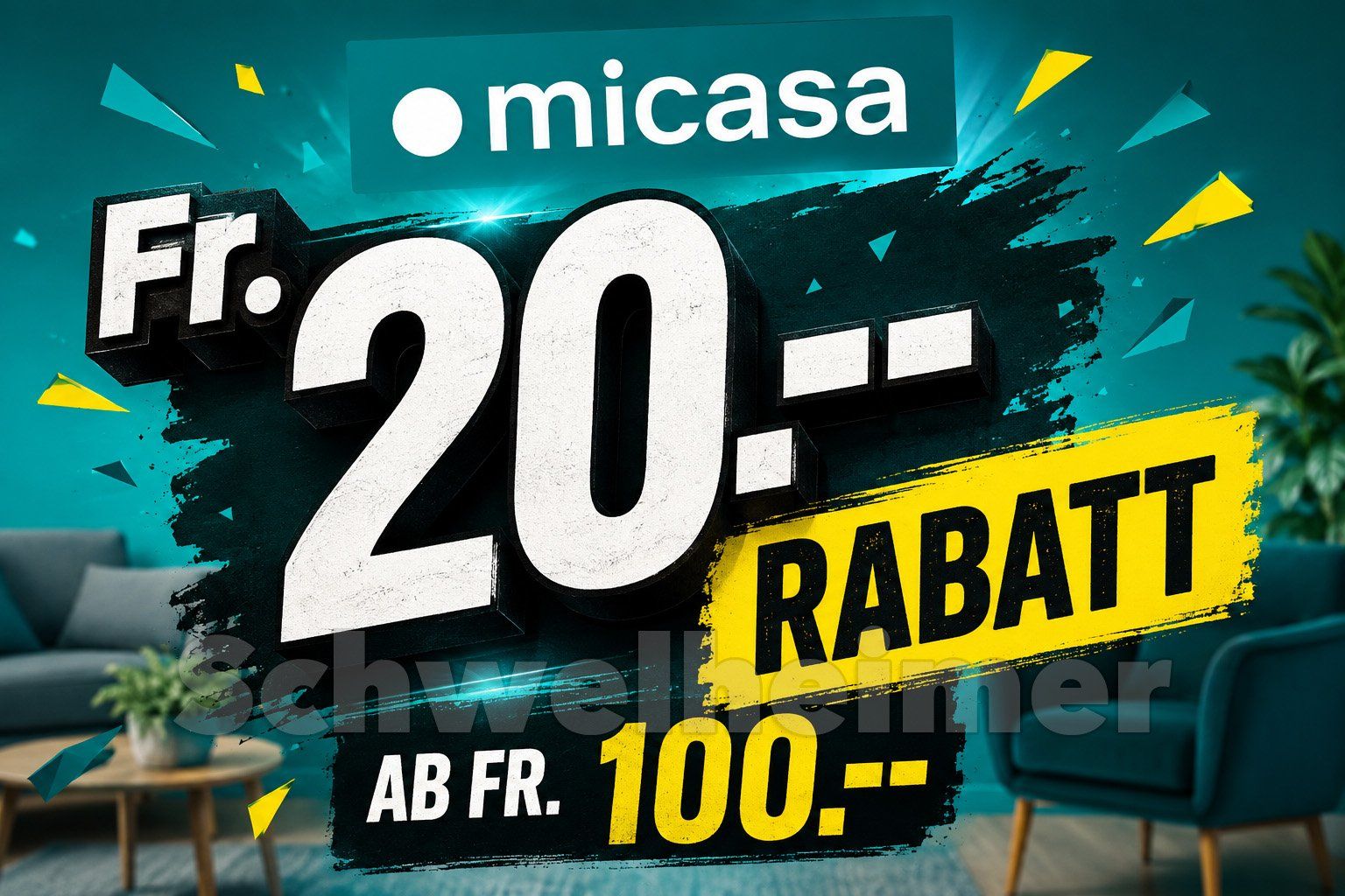 Bons: Micasa: Fr. 20.-- Rabatt ab Fr. 100.-- – Neuf avec emballage d'origine à Allschwil par Schwelheimer