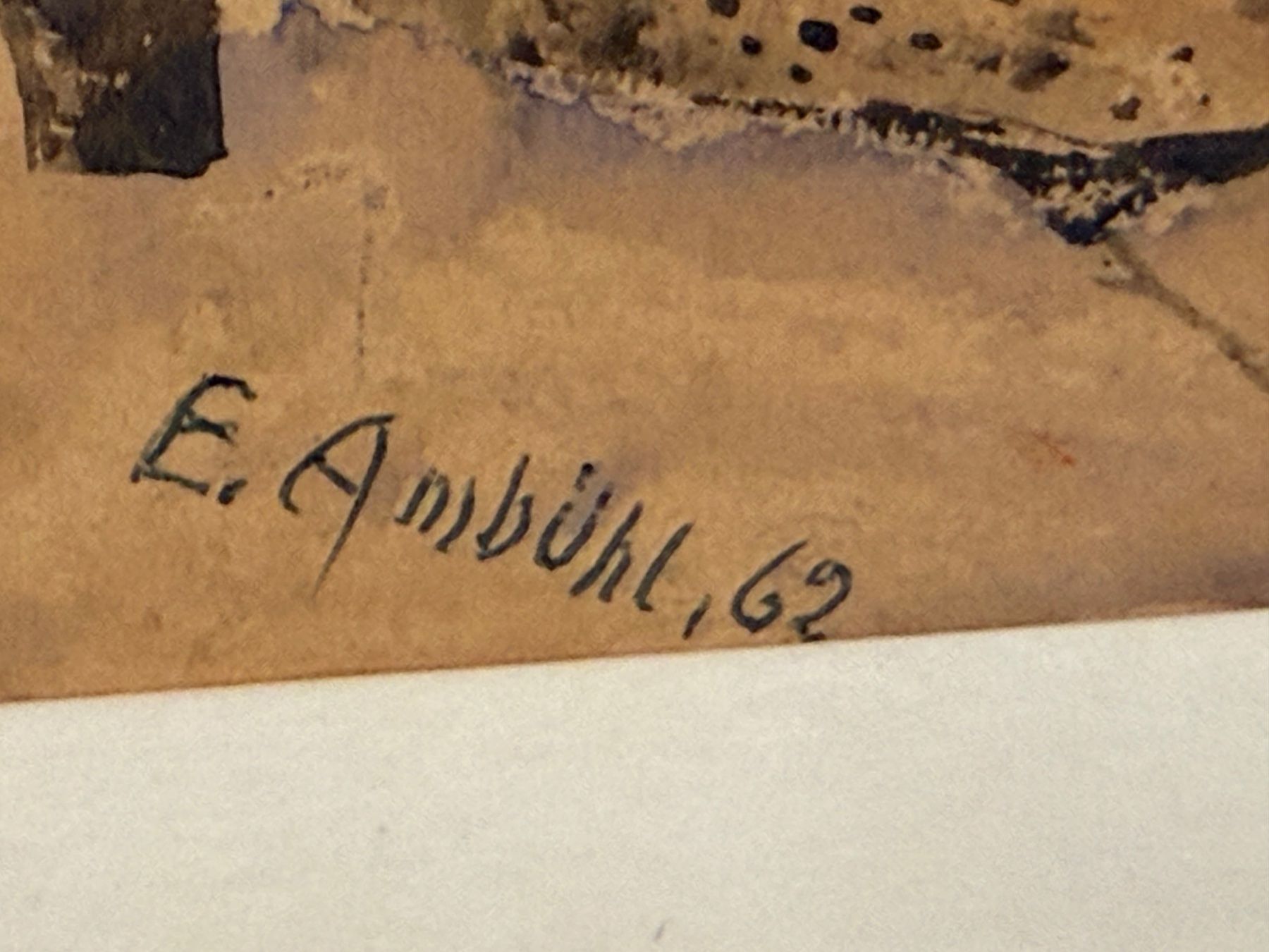 Gemälde: E. Ambühl 1962 Original Gemälde – Gebraucht aus Basel von PAUL_ART 6