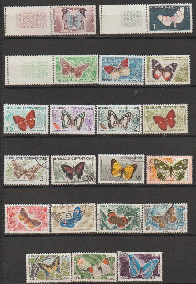 Tutti i francobolli: Timbres-poste papillons monde – Usato da Crans-Montana venduto da kira56 2