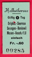 KARTON BILLETT, DELPHIN-SEEROSE - MOSEN-AESCH (LU), EINFACH