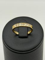 Bague demi-tour en or jaune et diamants
