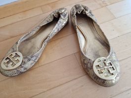 Schöne goldene Ballerina von Tory Buch Gr. 38