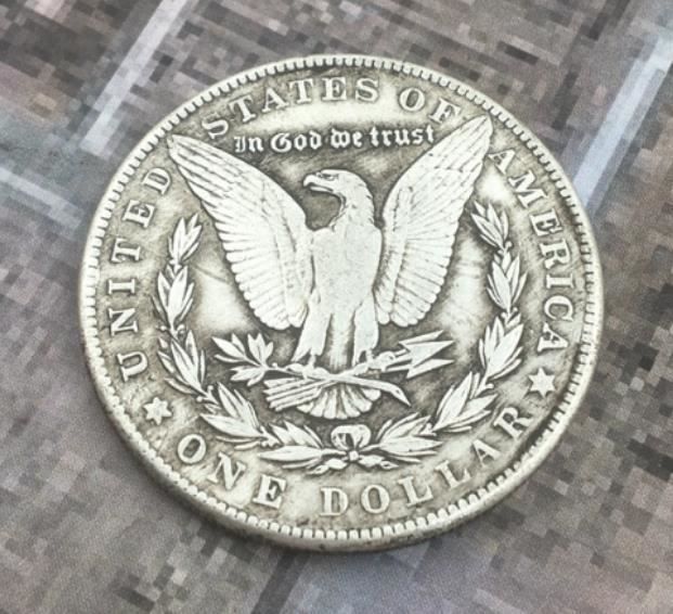 Hobo Nickel Münze – Morgan Dollar Replik, Versilbert, Handgefertigt, Sammlerstück (nicht Handelbar)