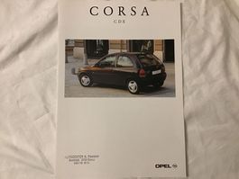 Opel Corsa CDX Faltprospekt 1994