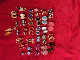 Vintage Ohrringe und Ohrclips – grosse Schmuck-Sammlung