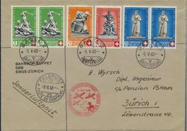 Rotkreuzflug 1940 mit Bundesfeierserie