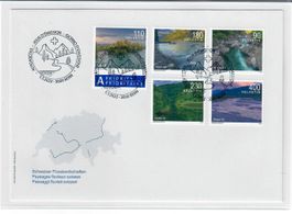 2022 Flusslandschaften Viererblock FDC