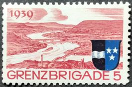 Soldatenmarke 2.WK, Grenz Brigade 5, rot, Wi Gz 27