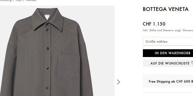 Bottega Veneta Hemden: Bottega Veneta  Hemd / Chemise  46 – Gebraucht aus Collonges von arashee 6