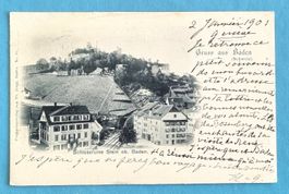 Baden - Ruine Stein - Brauerei Falken - Rest. Glas - 1901