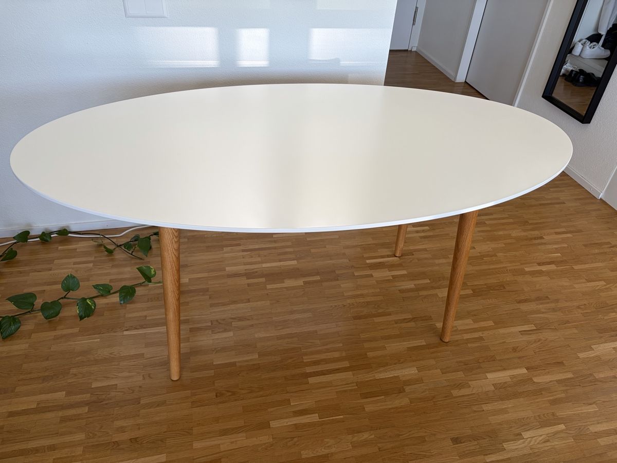 Tavoli: Esstisch 170 × 90 cm, weiss/eichefarben – Usato da Pratteln venduto da tobias_zimmermann_