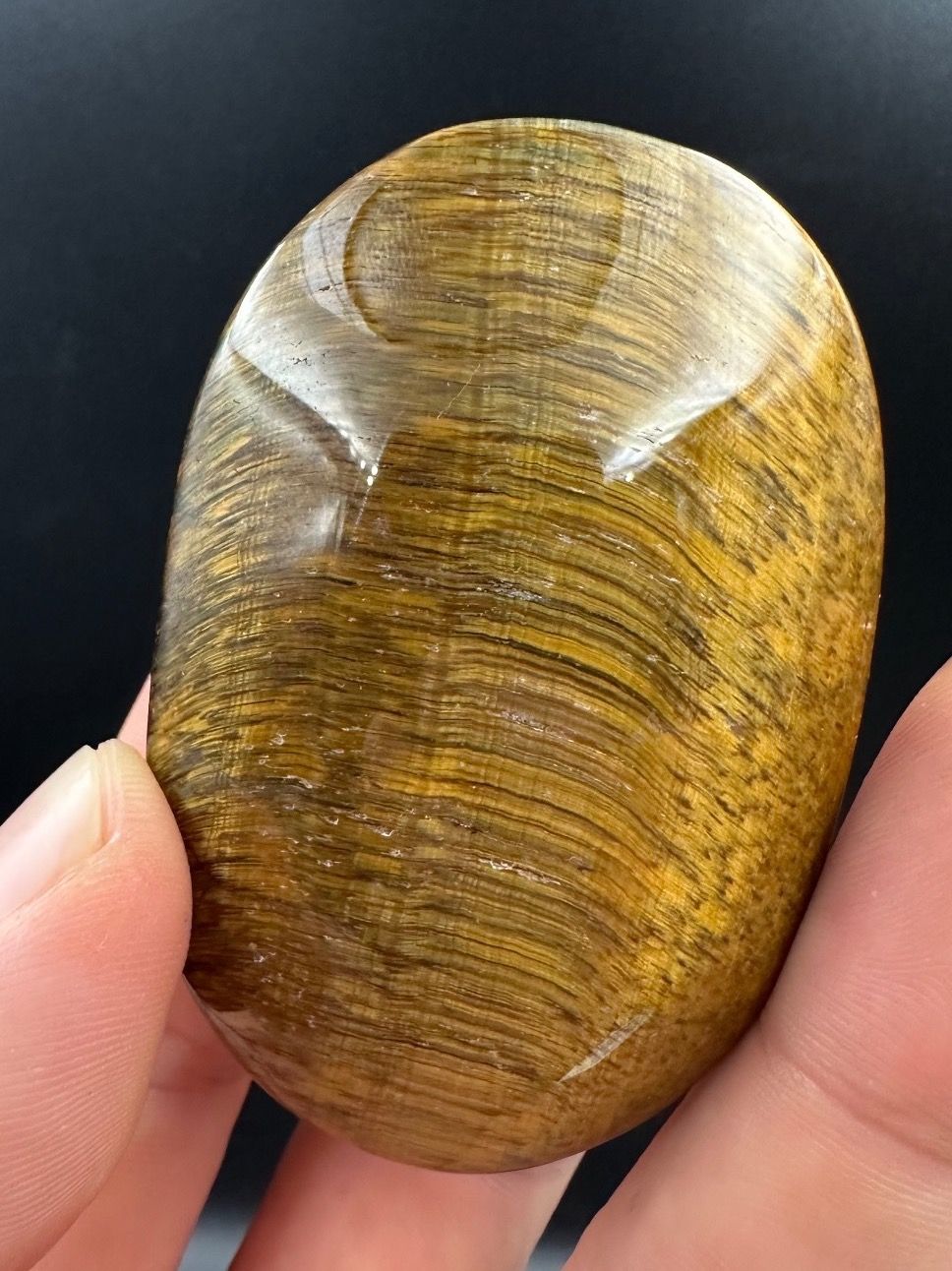 Minerali & Pietre curative: Tigerauge Handschmeichler Heilstein – Nuovo e nell'imballaggio originale da Männedorf venduto da Handschmeichler 1