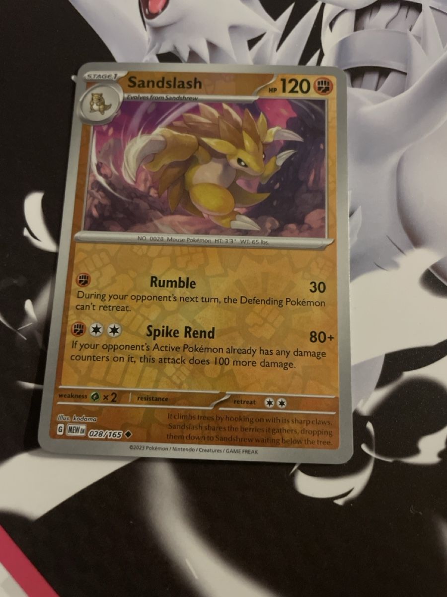Pokémon Carte collezionabili: Sandslash Reverse Holo 028/165 Pokemon 151 – Usato da Bazenheid venduto da Toulouse12