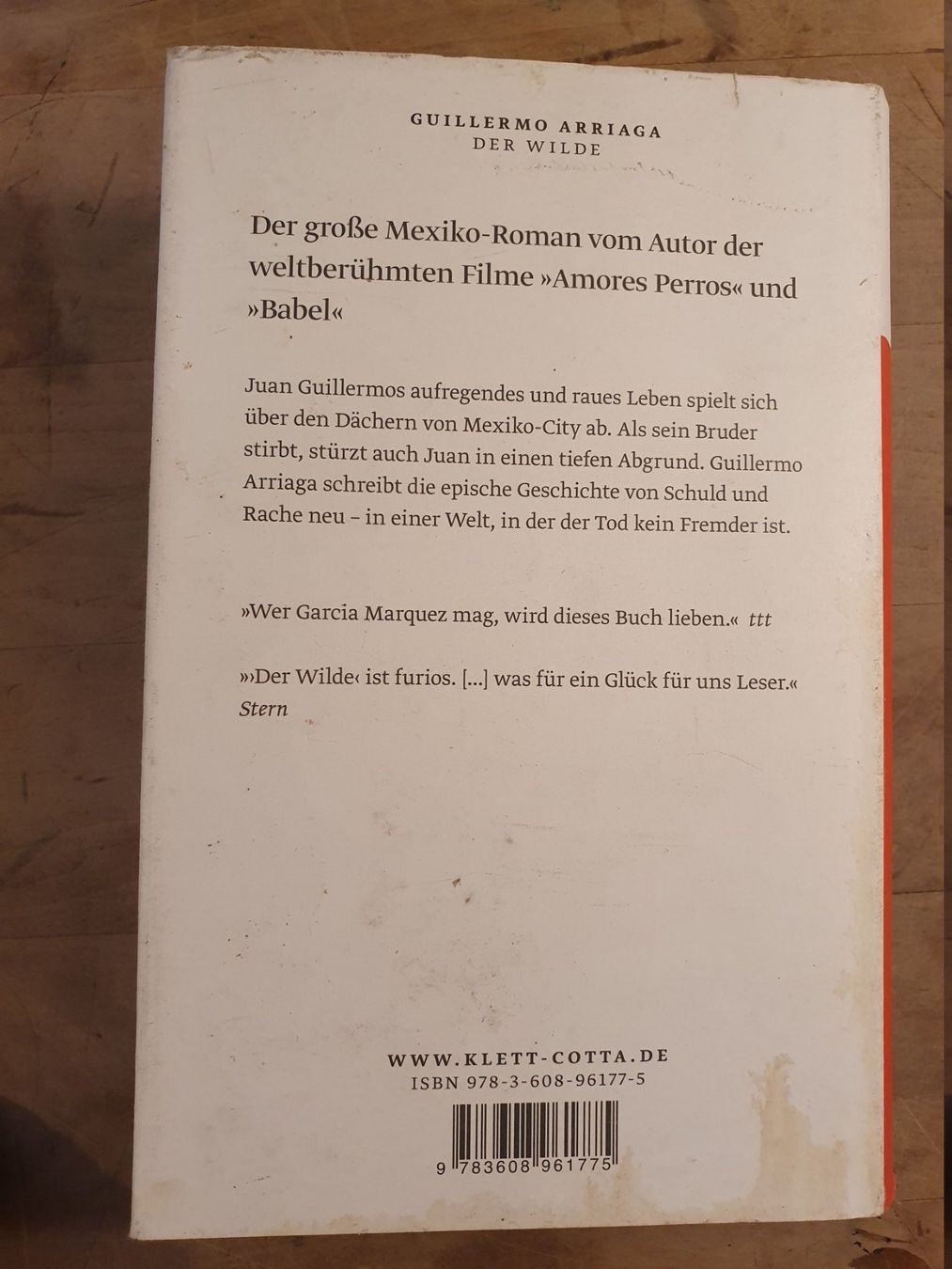 Libri: Der Wilde Guillermo Arriago Klett-Cotta – Usato da Zürich venduto da loosebone 3