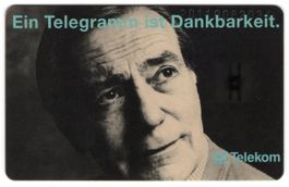 Ein Telegramm ist Dankbarkeit - volle deutsche Telefonkarte
