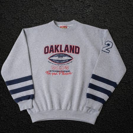 CAMPS Sweat Vintage Oakland 1992 Gris Taille L