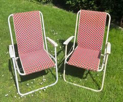 2 Stk., 70er Jahre Campingstühle Design Klassiker