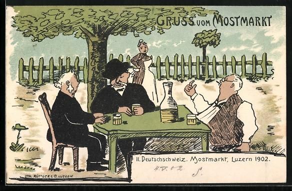 Cartoline postali: Luzern, II. Deutschschweiz. Mostmarkt 19 – Usato da Berlin venduto da bartko-reher