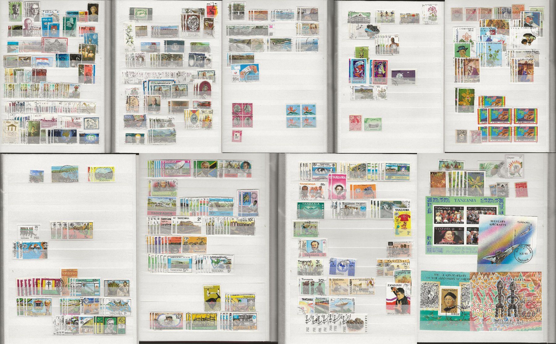 Alle Briefmarken: Marken Afrika RSA bis Tansania – Gebraucht aus Au ZH von xelagreb01