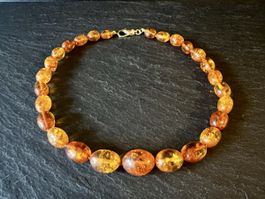 Baltic Amber Necklace - Gold Plated Silver