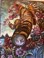 TIGER Ölbild von Lisa Maurer (Schweizer Kunstmalerin),