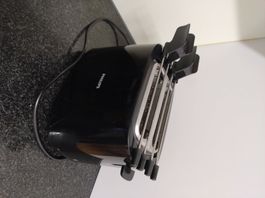 Philips Toaster, schwarz/Edelstahl, 2 Langschlitze