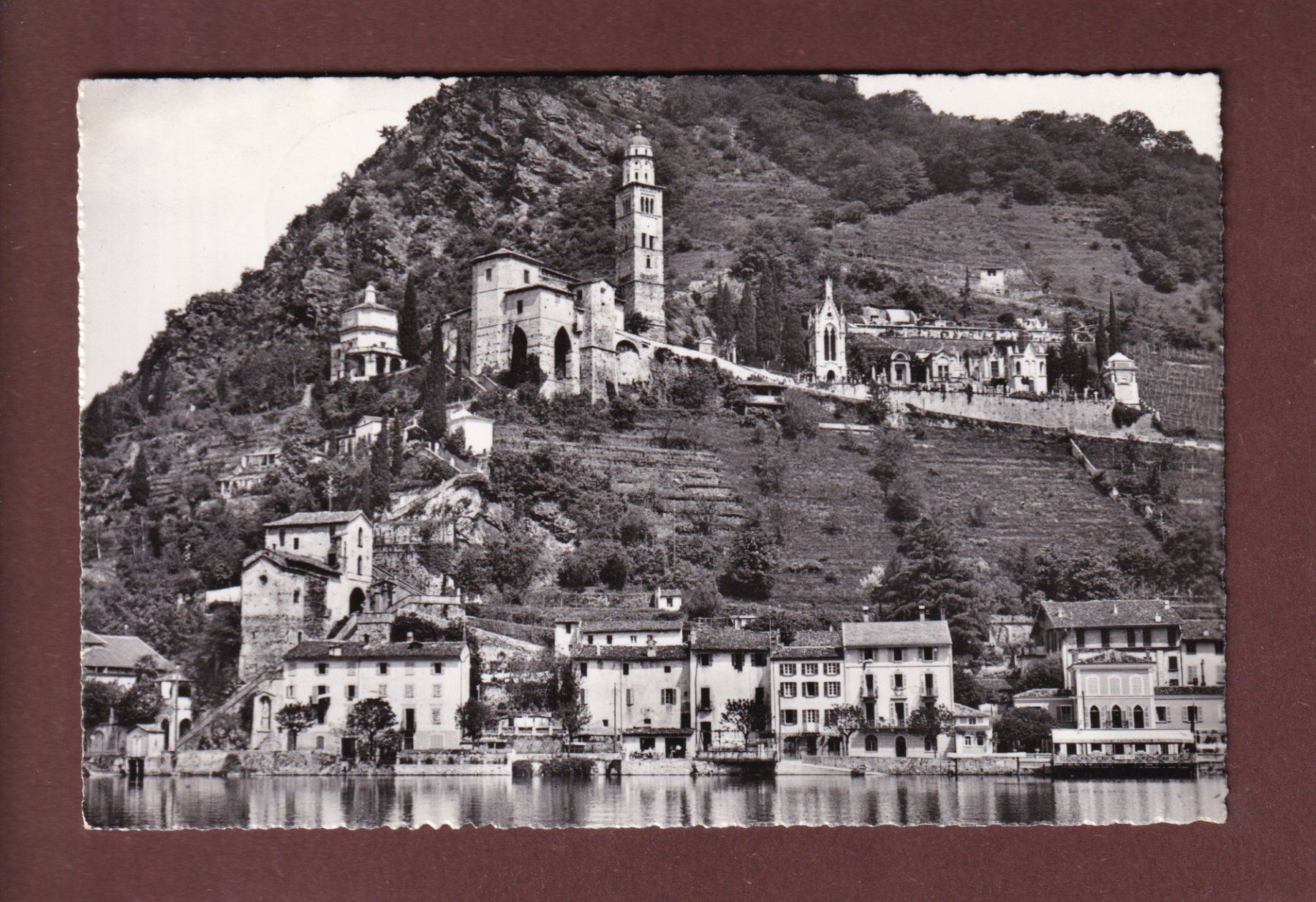 Cartoline postali: MORCOTE dal lago - 1956 – Usato da Pully venduto da nicecards-shop