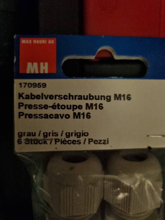 Kabel: 6x Kabelverschraubung M16 Press-étoupe neu – Neu und originalverpackt aus Bremgarten AG von wellea 1