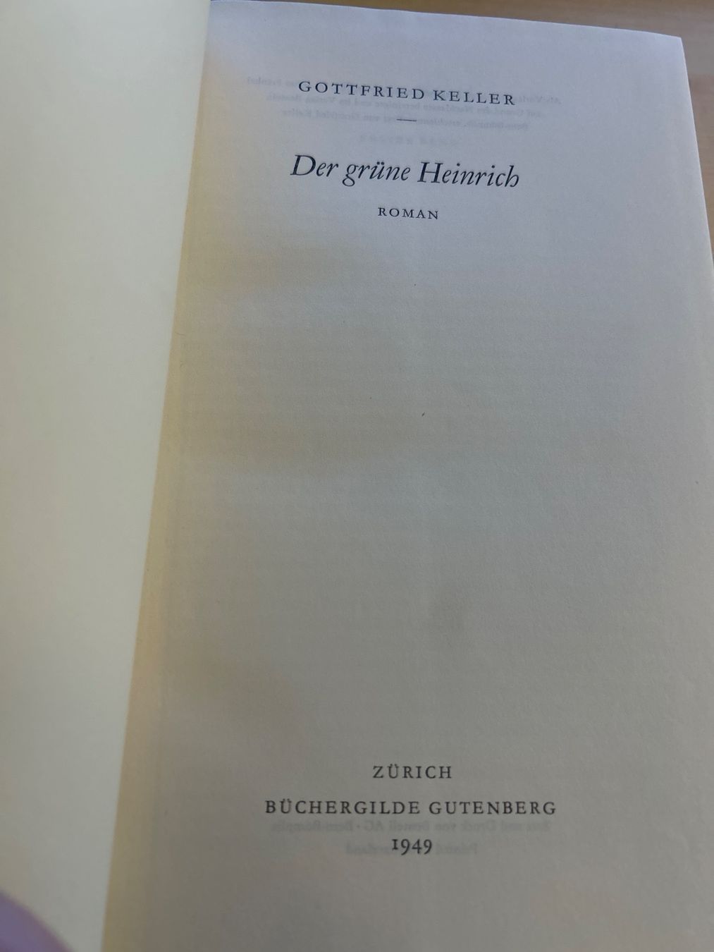 Bücher: Gottfried Keller: Der grüne Heinrich – Gebraucht aus Aarau von R-O-G-E-R 1
