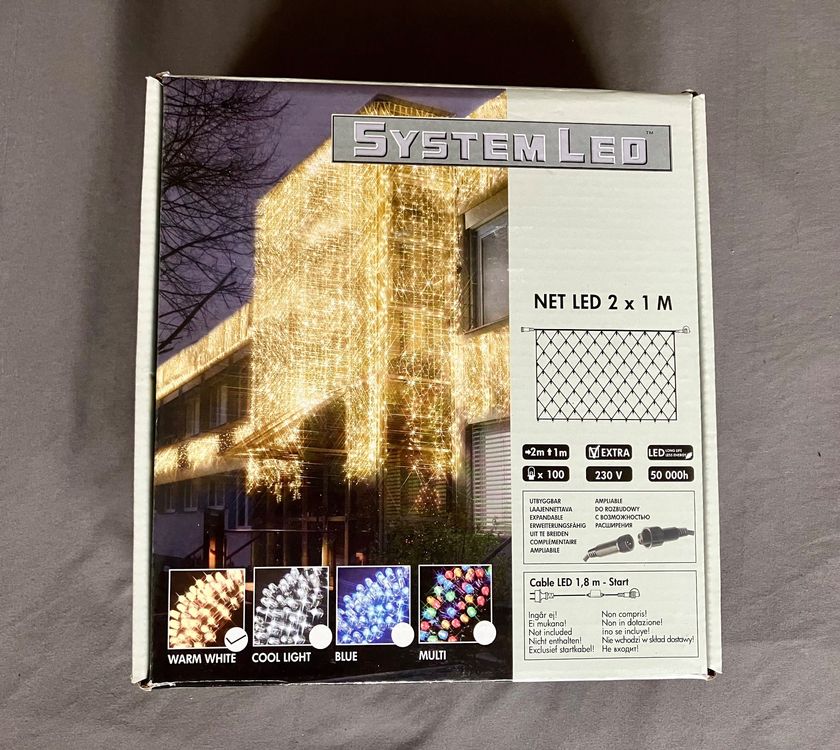 3 x Outdoor Weihnachtslichter LED Netz System LED IP44 Kaufen