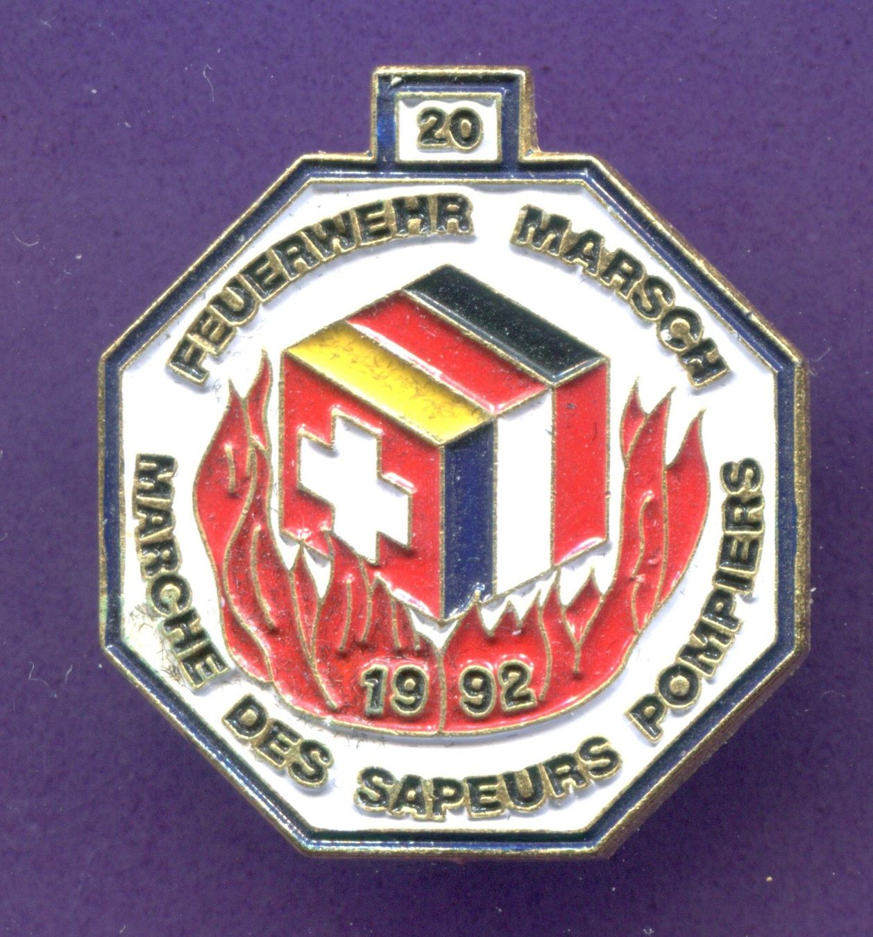 Placchette & Badge: Feuerwehr  Marsch  1992 – Usato da Winterthur venduto da Sammleroase