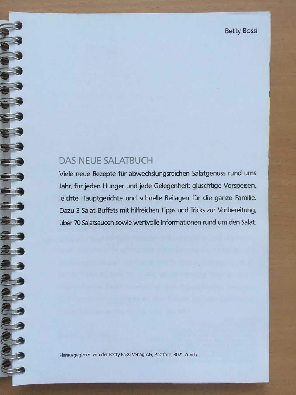 Bücher: Das neue Salatbuch; Betty Bossi – Neu (gemäss Beschreibung) aus Grenchen von Kogi7 1