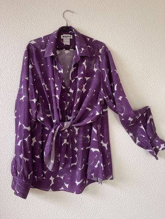 HOPE STOCKHOLM L XL (40)/NP320CHF Seide Purple Bluse