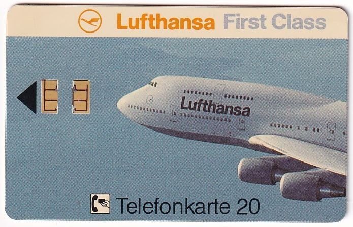 Schede telefoniche: Chip - Telefonkarte Lufthansa First Class K365 07.91 – Usato da Baar venduto da Asmara111