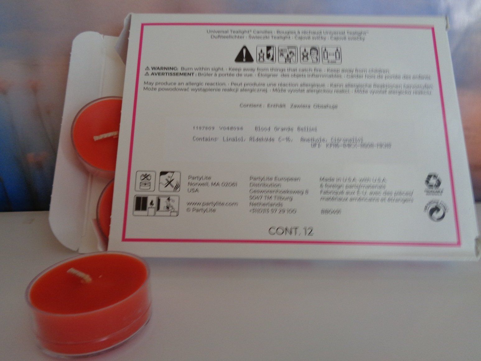 Partylite Bougies: 12 Teelichter Blutorangen Bellini ODER Pomegranata Granita – Neuf avec emballage d'origine à Frauenkappelen par Sunneschy00