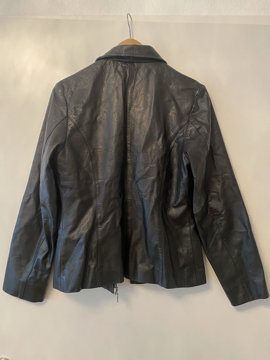 Giacche: Black Leather Jacket "ON LINE" - Good Condition – Usato da Basel venduto da tin_h697 1