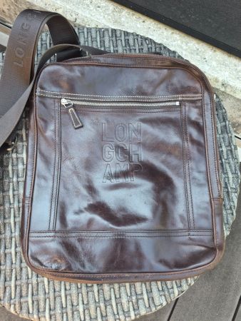 Besace homme Longchamp cuir marron