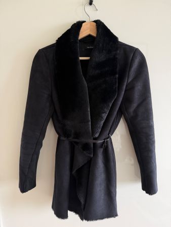 THE KOOPLES - Veste aspect peau retournée noire