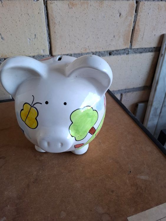Salvadanai: Süsses Sparschwein, Keramik, handbemalt 🐷🎨💰 – Usato da Schönholzerswilen venduto da clyde123